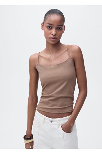 MANGO Woman İnce Askılı Dar Kesim Bluz