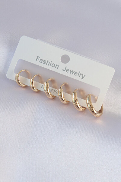 Skygo Brass Gold Color Oval Earring Set - Tj-Bkp9002