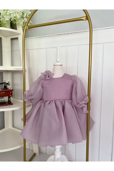 HOBİ Puffy Sleeves Girl's Dress -Special Occasion Dress
