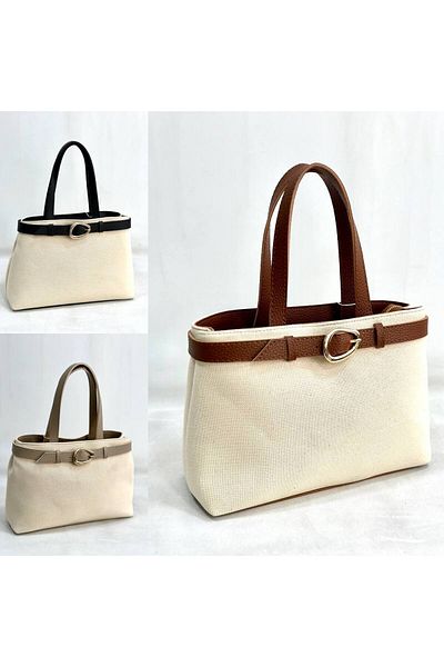 çkn sedat çakan çanta & fular & aksesuar Linen Women's Hand Shoulder Cross Bag