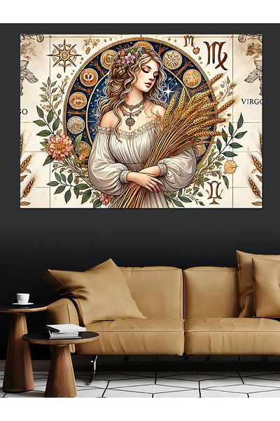 Tablomega Διακοσμητικός καμβάς Başak Ve Woman Art - Ξύλινος πίνακας MDF