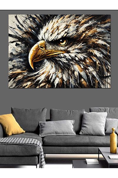 Tablomega Διακοσμητικός καμβάς Eagle's Sharp Look - Ξύλινος πίνακας MDF