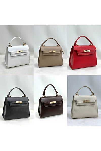 çkn sedat çakan çanta & fular & aksesuar Kelly Women's Plain Genuine Leather Hand Shoulder Cross Bag