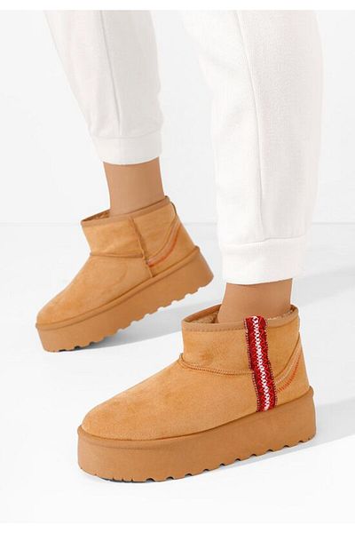 B T Shoes Cizme tip ugg Liley V2 cămilă