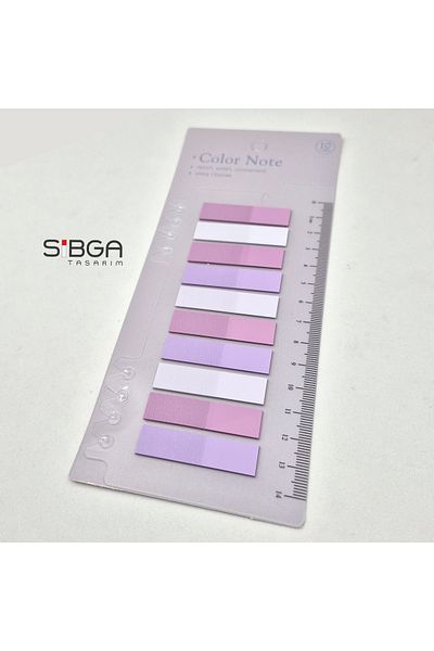 sibga tasarım Transparent Colored Post-It Note Paper - 200 Sheets Bookmark Sticker
