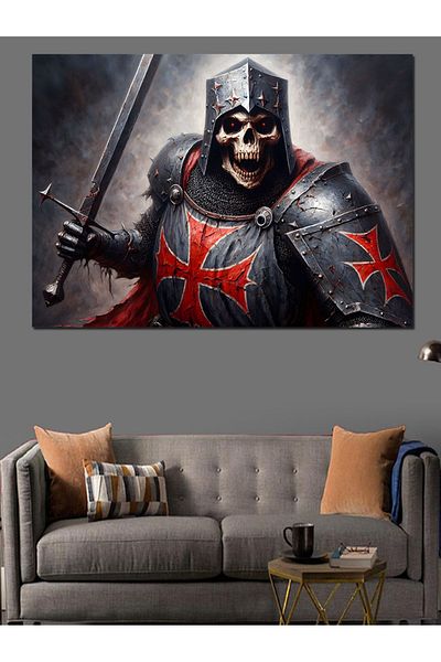 Tablomega Pânză Decorativă Skeleton Knight - Lemn MDF