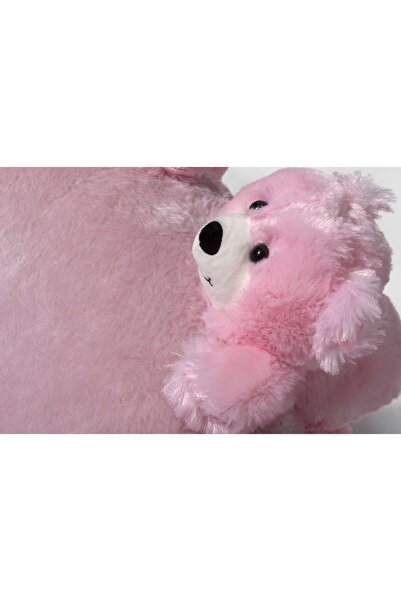 Mobilya Stant Most Teddy Kids Pembe Ayıcıklı Peluş Kumaş Döner Berjer (Evinize Teslim)