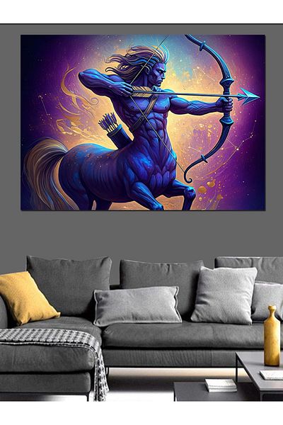 Tablomega Figurină Centaur Zodia Arc Pe Pânză Decorativă - Lemn MDF