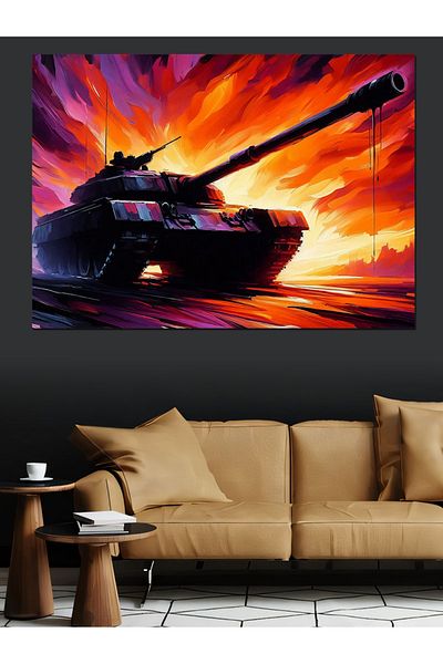 Tablomega Pânză decorativă Quick Tank - Lemn MDF