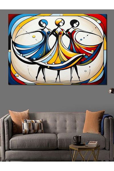 Tablomega Pânză decorativă Dancing Women - Lemn MDF
