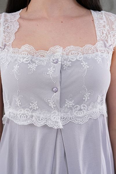 Lohussa Women's Lilac Lace Summer Special Design Cotton Maternity Maternity Pajama Set