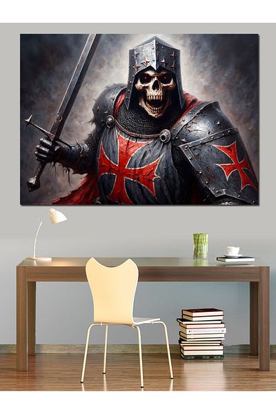 Tablomega Pânză Decorativă Skeleton Knight - Lemn MDF