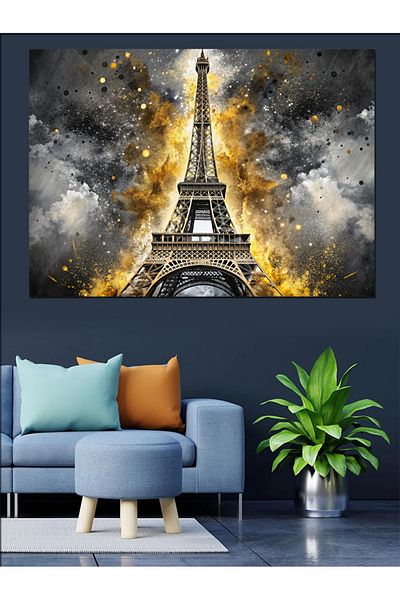 Tablomega Pânză decorativă Turnul Eiffel Paris - Lemn MDF