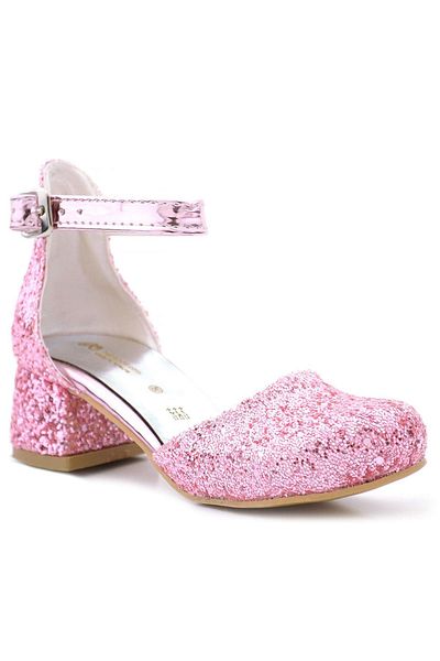 hapshoe Pantofi cu toc pentru fete Merida roz strălucitor cu toc gros