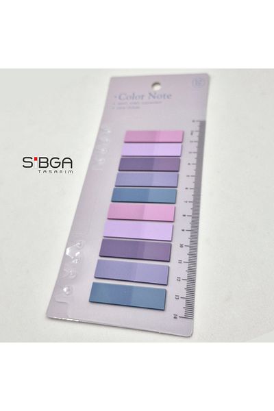 sibga tasarım Transparent Colored Post-It Note Paper - 200 Sheets Bookmark Sticker