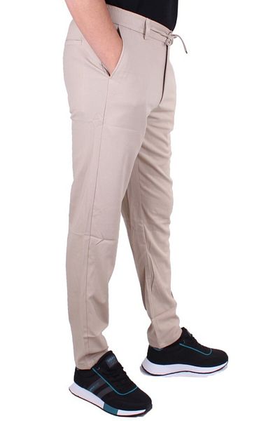 DAGOSTER Dmg23-619712 Ανδρικό παντελόνι Jogger με μπεζ κανονική μέση ίσια πόδια
