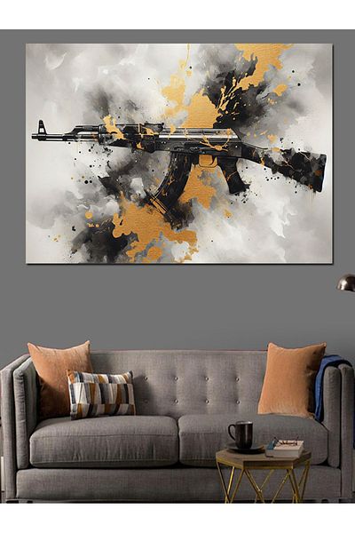 Tablomega Pânză decorativă Ak-47 - Lemn MDF