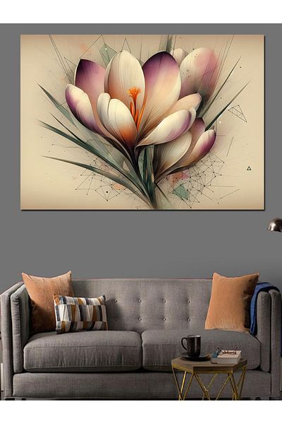 Tablomega Canvas Decorativ Muguri înflorite - Lemn MDF