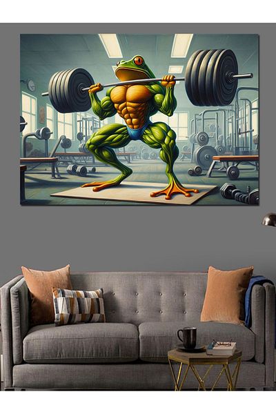 Tablomega Pânză decorativă Sportsman Frog - Lemn MDF