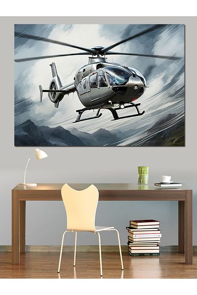 Tablomega Elicopter Decorativ Pânză - Lemn MDF