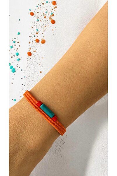 Bensei Takı Dükkanı BENSEİ Firuze Taşlı Tezgah Dokuma Ayarlanabilir Bileklik