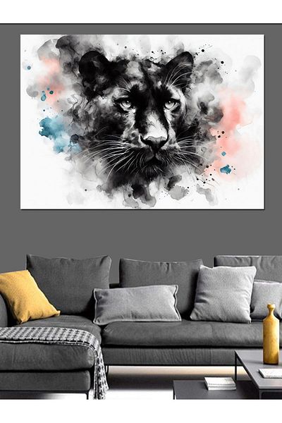 Tablomega Pânză decorativă Black Panther - Lemn MDF