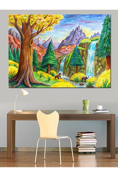 Tablomega Animale din Pădure Pânză Decorativă - Lemn MDF