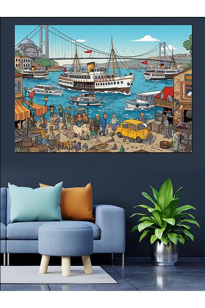 Tablomega Panou Decorativ Panorama Istanbul - Lemn MDF