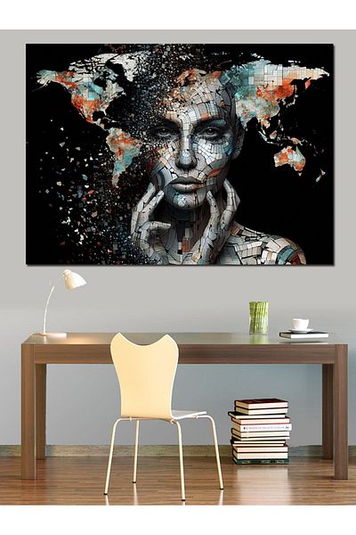 Tablomega Pictură Decorativă Pictură Lumea Colorată - Lemn MDF