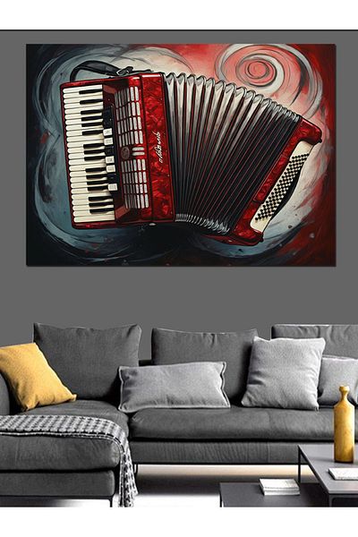 Tablomega Pânză decorativă acordeon vechi - Lemn MDF