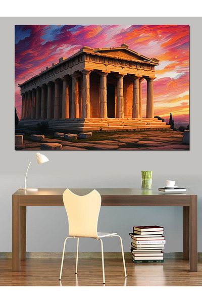 Tablomega Pânză decorativă Templu Antic - Lemn MDF