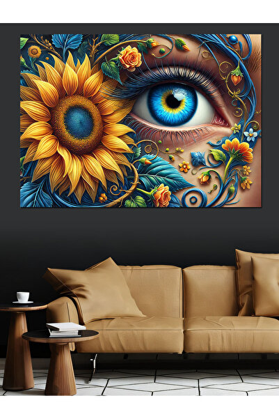 ekart Διακοσμητικός καμβάς Eyed Sunflowers - Ξύλινος πίνακας MDF