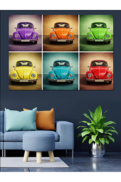 KanvasSepeti Colecția Vosvos colorată Pictură în ulei Texturată Pânză de înal...