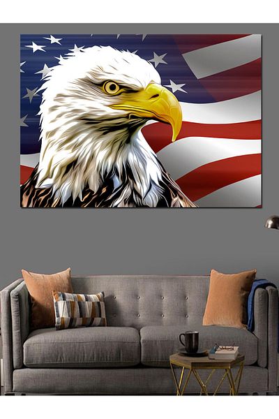 Tablomega Διακοσμητικός καμβάς American Eagle - Ξύλινος πίνακας MDF