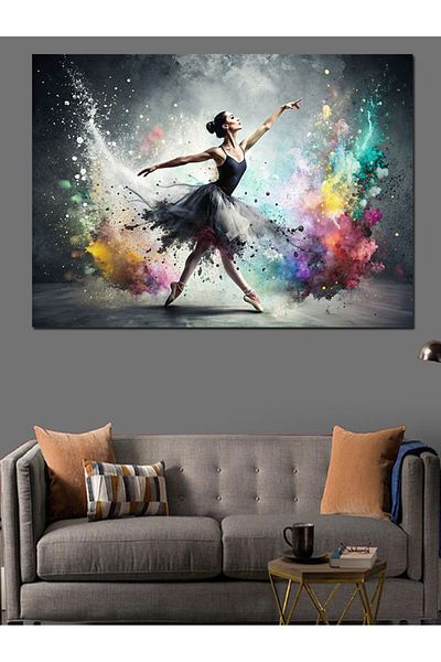 Tablomega Pânză Decorativă Femeie Balerina - Lemn MDF