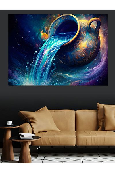 Tablomega Pânză decorativă Zodiac Vodă - Lemn MDF