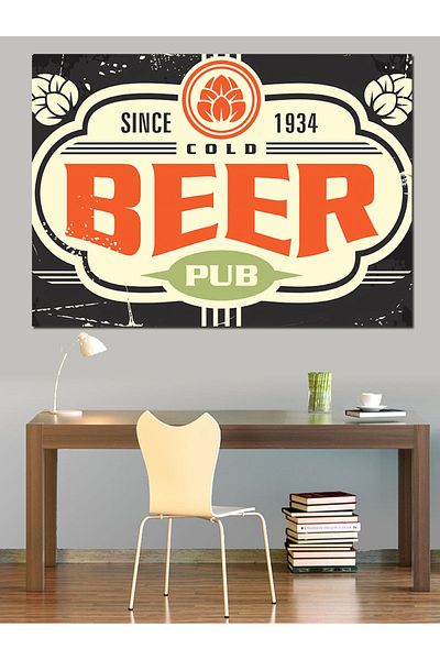 Tablomega Pânză decorativă pentru bere rece - Lemn MDF