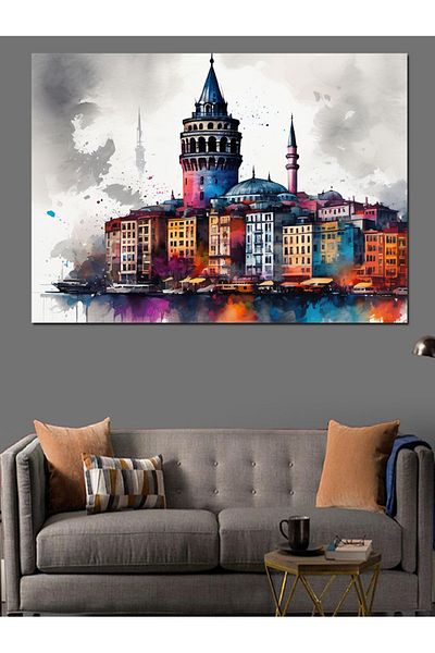 Tablomega Διακοσμητικός καμβάς Galata Tower - Ξύλινος πίνακας MDF