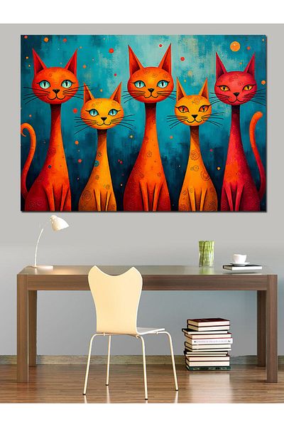 Tablomega Pânză decorativă Color Cat Group - Lemn MDF