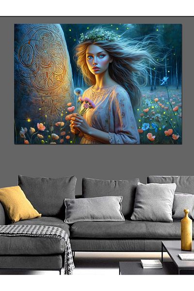 Tablomega Pânză decorativă pentru femei Windy - Lemn MDF