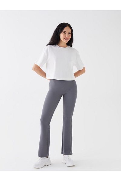 LC Waikiki New Season Elastic Waist Spanish Leg Women's Leggings Trousers - S35602Z8