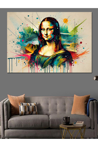 KanvasSepeti Pictură în ulei decorativă modernă Mona Lisa, texturată, de înal...
