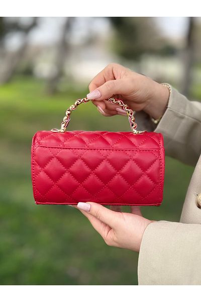DEV 3 ADAM Red Stylish and Elegant Box Model Hand Shoulder and Cross Women's Bag