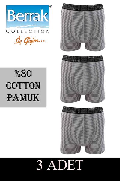 Berrak Stripe Patterned Men's Boxers