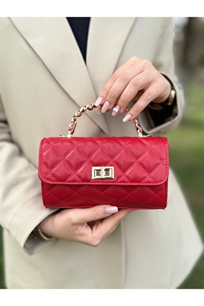 DEV 3 ADAM Red Stylish and Elegant Box Model Hand Shoulder and Cross Women's Bag