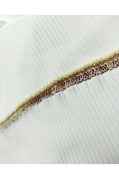Kumaş Parça Ecru Tok Ribana 5 bucăți (lățime 87 cm x lungime 12 cm)