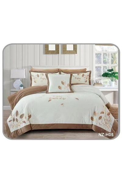 Generic En Zone Winter Single and a Half Bedspread 4 Pieces || Brown