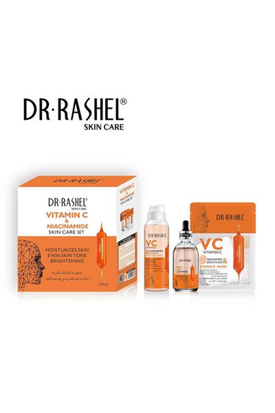 RASHEL Dr. Rashel 3-Piece Skincare Set with Vitamin C and Niacinamide for Skin Brightening