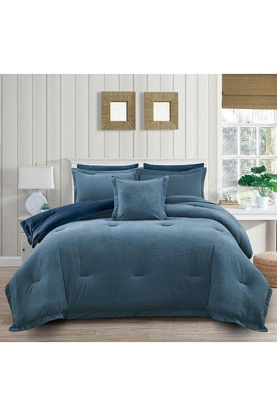 Generic En Zone Winter Single and a Half Bedspread 4 Pieces || Navy Blue