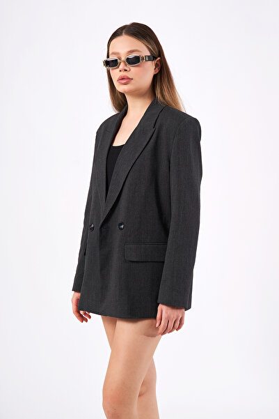 Bukamiss Anthracite Women's Blazer Jacket